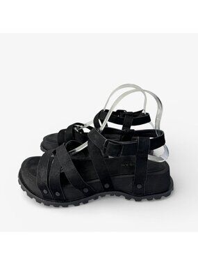 Artisan Crafted by Zigi Malu Platform Sandal Black Leather Womens Size 9